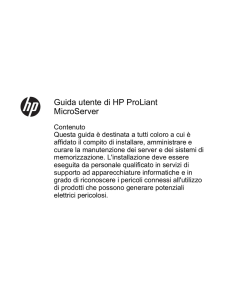 Guida utente di HP ProLiant MicroServer
