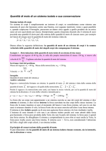 Conservazione della quantità di moto - web