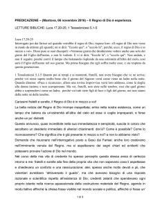 Il Regno di Dio è esperienza - Chiesa Valdese e Metodista di Verona