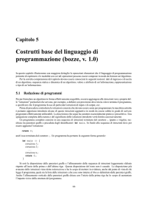Costrutti base del linguaggio di programmazione (bozze, v. 1.0)