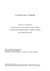 L`Universo per la dislessia