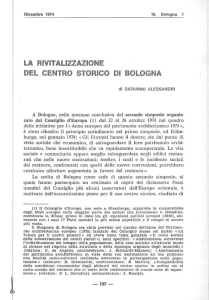 la rivitalizzazione del centro storico di bologna