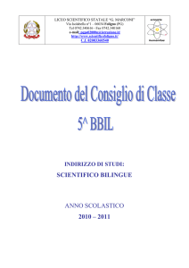 Documento del Consiglio di Classe classe_5BBIL 2010-2011