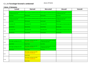 CL in Tecnologie forestali e ambientali