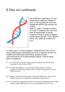 Il Dna sta cambiando