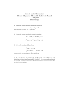 Corso di Analisi Matematica 4 Modulo di Equazioni Differenziali alle