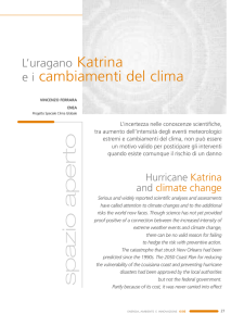 L`uragano Katrina e i cambiamenti del clima - ENEA