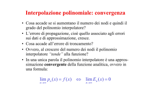 Interpolazione polinomiale: convergenza
