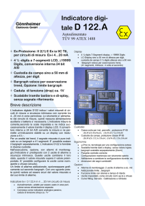 Indicatore digitale EX D122A, profibuss Pa