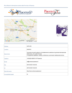 Sito ufficiale di informazione turistica della Provincia di Piacenza