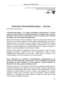 Patrizia Bovi (Ensemble Micrologus) * intervista
