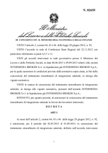 Decreto n. 82655 del 19/06/2014 - vai al sito del Ministero Lavoro e