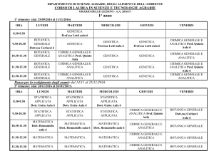 corso di laurea in scienze e tecnologie agrarie
