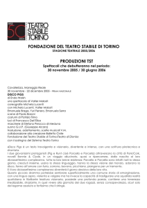 FONDAZIONE DEL TEATRO STABILE DI TORINO PRODUZIONI TST