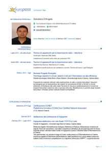 Curriculum Vitae - Distretto Tecnologico Sicilia Micro e Nano Sistemi