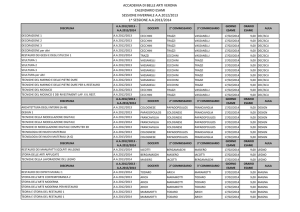 Calendario esami febbraio 2014 - Accademia di Belle Arti di Verona