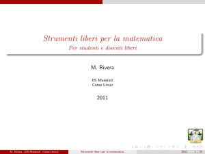 Strumenti liberi per la matematica