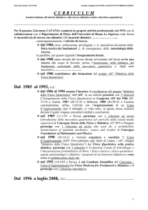 stralcio curriculum - titoli - pubblicazioni