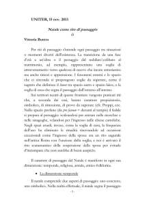 Natale come rito di passaggio - UNITER Università` della terza età` e