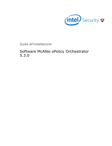 Upgrade del software McAfee ePO