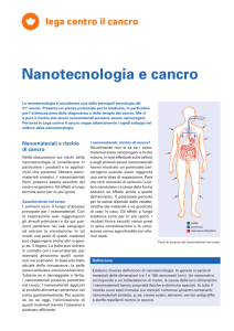Nanotecnologia e cancro - Lega svizzera contro il cancro