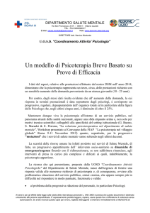 Un modello di Psicoterapia Breve Basato su Prove di