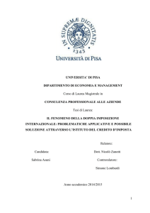 1 UNIVERSITA` DI PISA DIPARTIMENTO DI ECONOMIA E