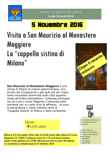 Visita a San Maurizio al Monastero Maggiore La “cappella sistina di