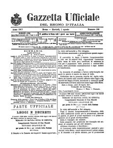 Gazzetta Ufficiale del Regno d`Italia N. 186 del 7 Agosto