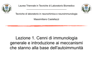Lezione 1 Introduzione immunologia