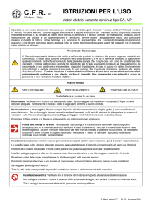 Istruzioni motori CC