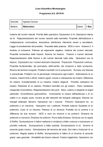 Liceo Scientifico Michelangelo Programma A.S. 2015/16 Docente