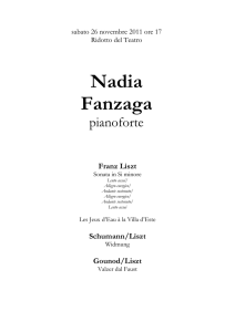 26 novembre Nadia Fanzaga - Teatro Comunale di ferrara
