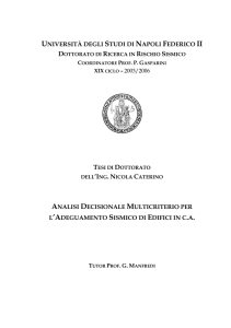 Analisi decisionale multicriterio per l`adeguamento sismico di edifici