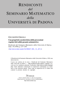 Una proprietà caratteristica delle precessioni regolari del