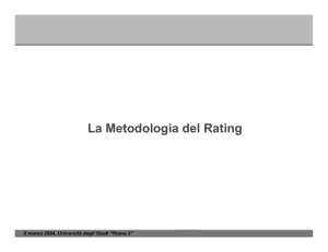 La Metodologia del Rating