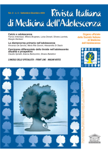 Organo ufficiale della Società Italiana di Medicina dell`Adolescenza