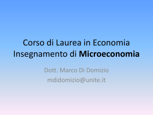 Corso di Laurea in Economia Insegnamento di Microeconomia
