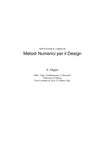 Metodi Numerici per il Design