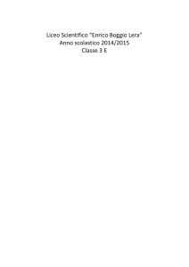 Anno scolastico 2014/2015 Classe 3 E