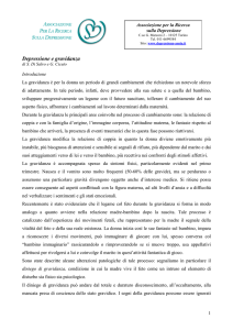 Depressione e gravidanza - Associazione per la Ricerca sulla