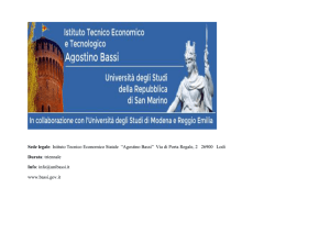 Informazioni sul corso - Istituto Tecnico Economico Agostino Bassi