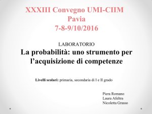 La probabilità: uno strumento per l`acquisizione di - UMI-CIIM