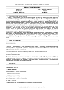 relazione FISICA 5L - Liceo Statale Carlo Porta | Erba