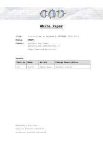 Introduzione al Malware e Malware Detectors