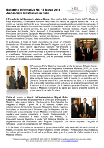 Bollettino Informativo No. 16 Marzo 2013 Ambasciata del Messico in