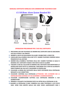 manuale antifurto wireless con combinatore telefonico gsm