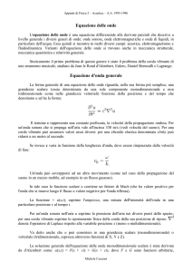 Equazione delle onde Equazione d`onda generale