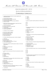 Chirurgia toracica - Scuole di Specializzazione in Medicina