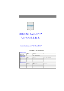 Modellazione dati - Regione Basilicata
